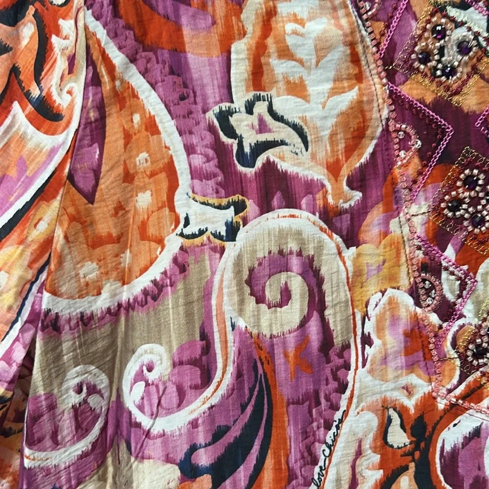 Chico's Watercolor Stunning lightweight tunic - Picture 8 of 16